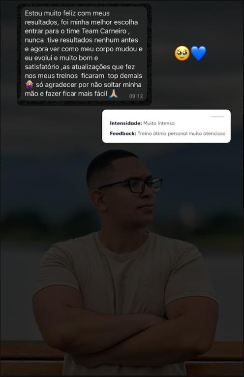 Print de depoimento: melhor escolha entrar para o time